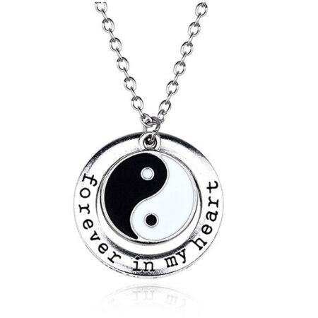 Yin Yang 'forever in my heart' medál nyaklánccal