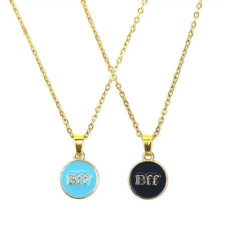 best-friends-forever-legjobb-baratok-orokke-kek-es-fekete-paros-medal-lanccal