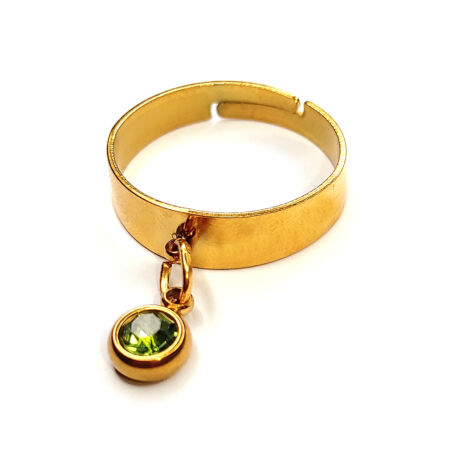 zöld-kristály-charmos-gyűrű