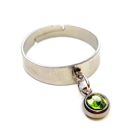 zöld-kristály-charmos-gyűrű
