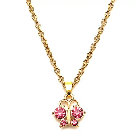 pink-kristálypillangós-medál-lánccal
