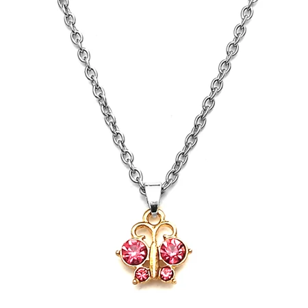 pink-kristálypillangós-medál-lánccal