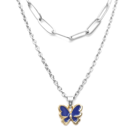 dupla-ezüst-színű-nyaklánc-pillangó-medállal