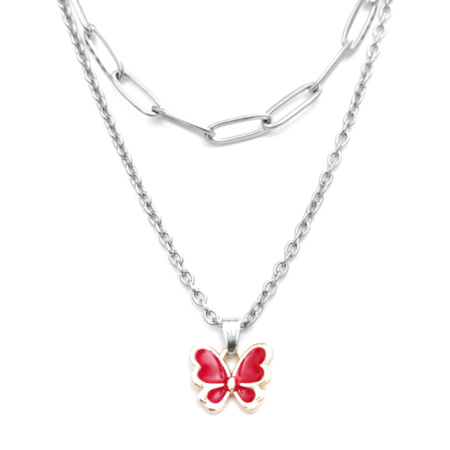 dupla-ezüst-színű-nyaklánc-pillangó-medállal