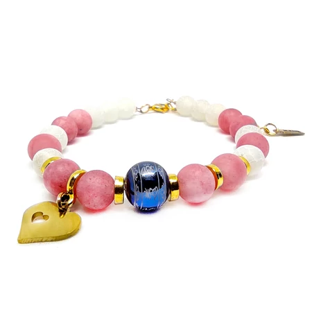 Om-Mani-Padme-Pink-Jade-és-Fehér-tűz-achát-karkötő