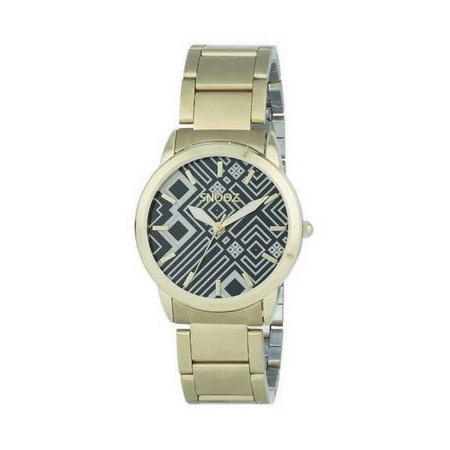 SNOOZ női karóra fém szíjjal, nonfiguratív mintával (34 MM) - dobozzal