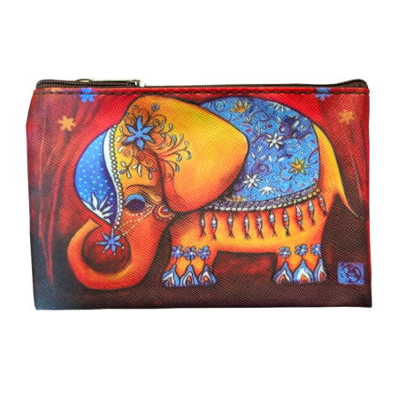Indiai elefántos motívumos vászon szütyő