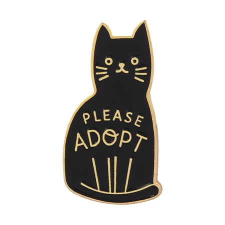 'Please adopt - Fogadj örökbe' kitűző
