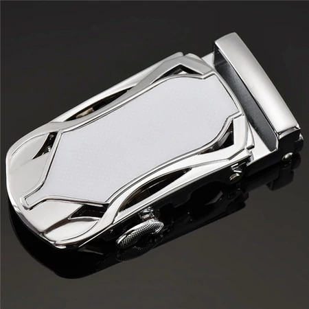 Ultradizájn állítható övcsat 3,5 cm széles - állítható övhöz - ezüst és fehér színű