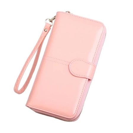 Dizájn bőr divat női pénztárca, narancsos pink