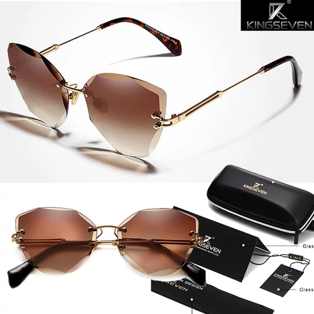  keret nélküli színátmenetes polarizált női napszemüveg