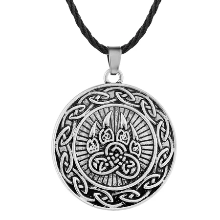 Viking-karom-medál-bőr-nyaklánccal