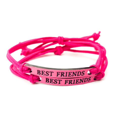 best-friends-legjobb-baratok-paros-szovet-karkoto-rózsaszín