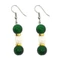 Green Sparkle zöld és fehér hegyikristály fülbevaló