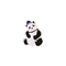 Lila sapkás panda kitűző