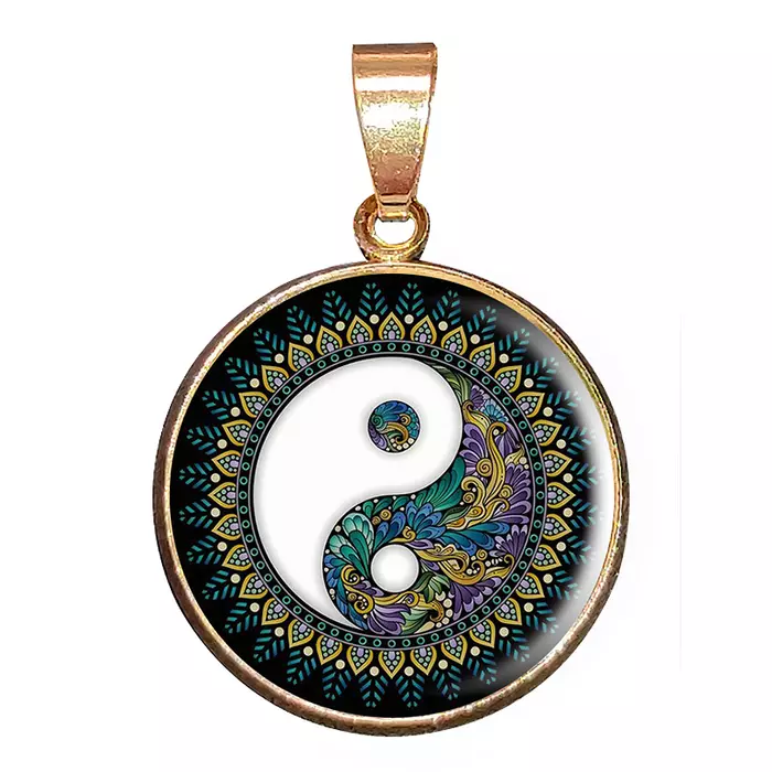 Yin Yang -Élvezd-az-életet-medál-lánccal-vagy-választható-karkötőre-fülbevalóra-kulcstartóra-medál-lánccal-vagy-választható-karkötőre-fülbevalóra-kulcstartóra