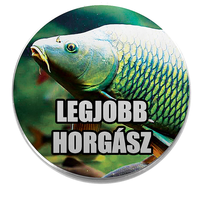 Acél-legjobb-horgász-kitűző