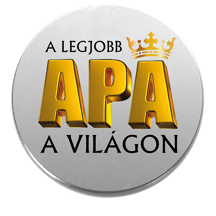 Acél-legjobb-apa-kitűző