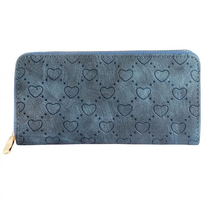 Maria-King-design-bőr-szívmintás-elegáns-pénztárca