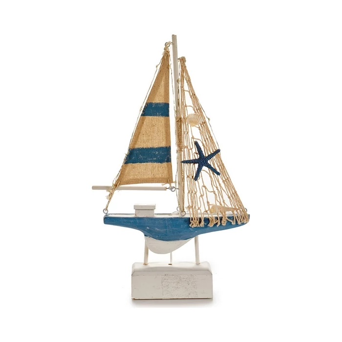 Ledes Vitorlás dekoráció, Barco Fa (5,5x31,5x19 cm)