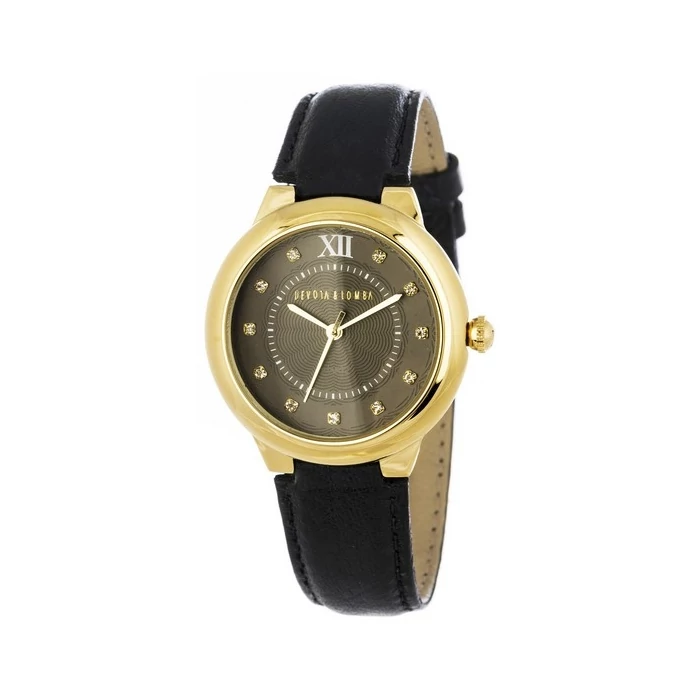 Devota&Lomba cseppálló, bőrszíjas luxus női karóra (34 MM), dobozban
