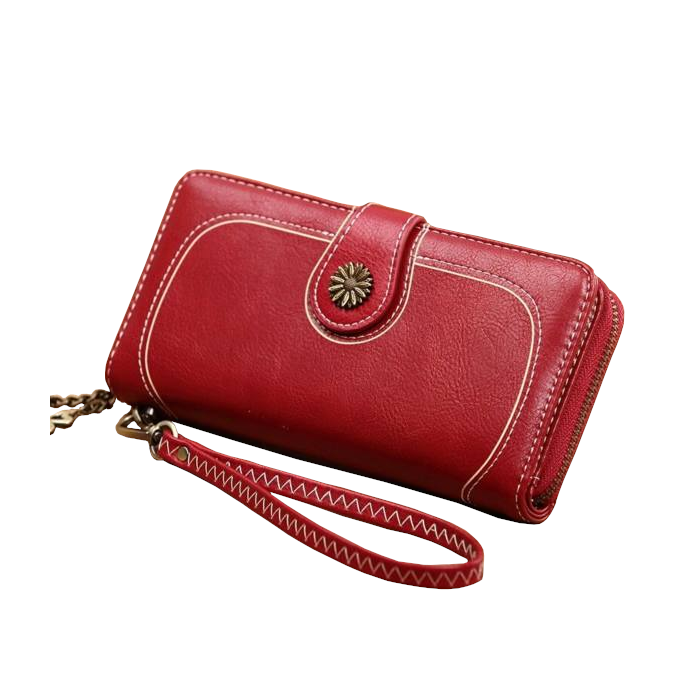 Gyönyörű-dizájnbőr-női-pénztárca-pirosas-bordó