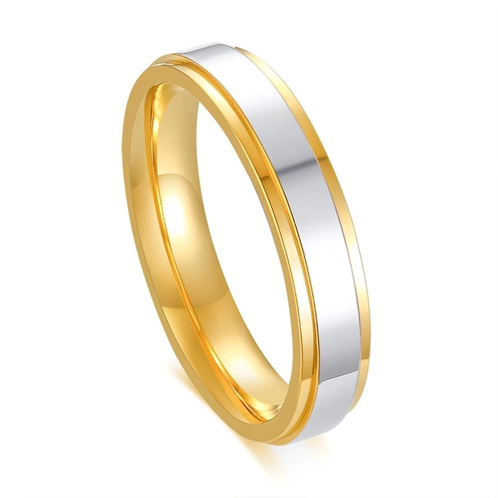 Nemesacél ezüst-arany színű karikagyűrű, több méretben