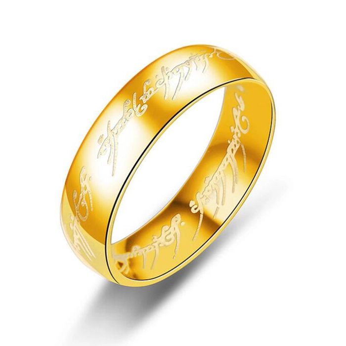 Gyűrűk ura stílusú gyűrű, több méretben, arany szín
