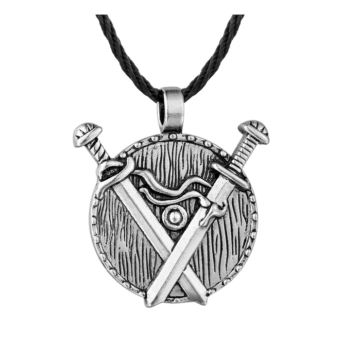 Viking-kard-medál-bőr-nyaklánccal