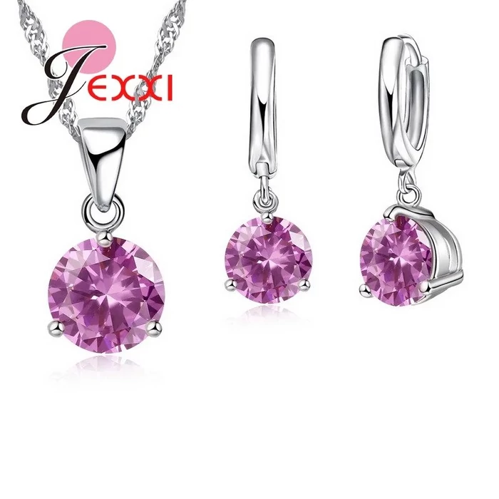 Ezüstözött-cirkónium-nyaklánc-és-fülbevaló-szett-pink