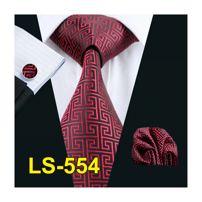 bordó-fekete mintás nyakkendőszett