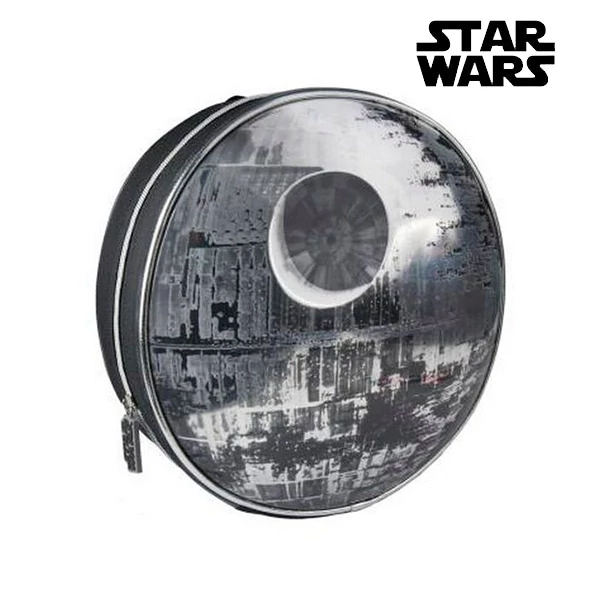 Star Wars Halálcsillag, ezüstmetál-fekete 3D ISKOLATÁSKA