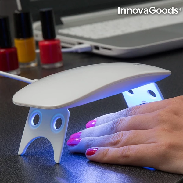 UV LED Körömlámpa mini, InnovaGoods (videobemutatóval)