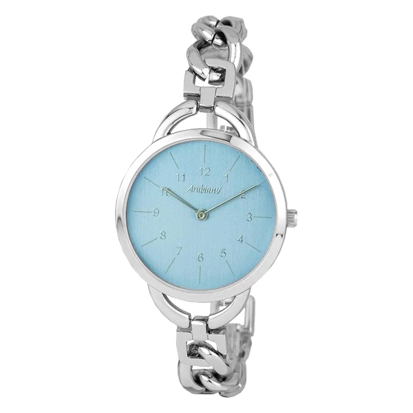 ARABIANS acélszíjas elegáns női karóra ezüst színű számlappal, (33 MM) - saját márkás igényes dobozban