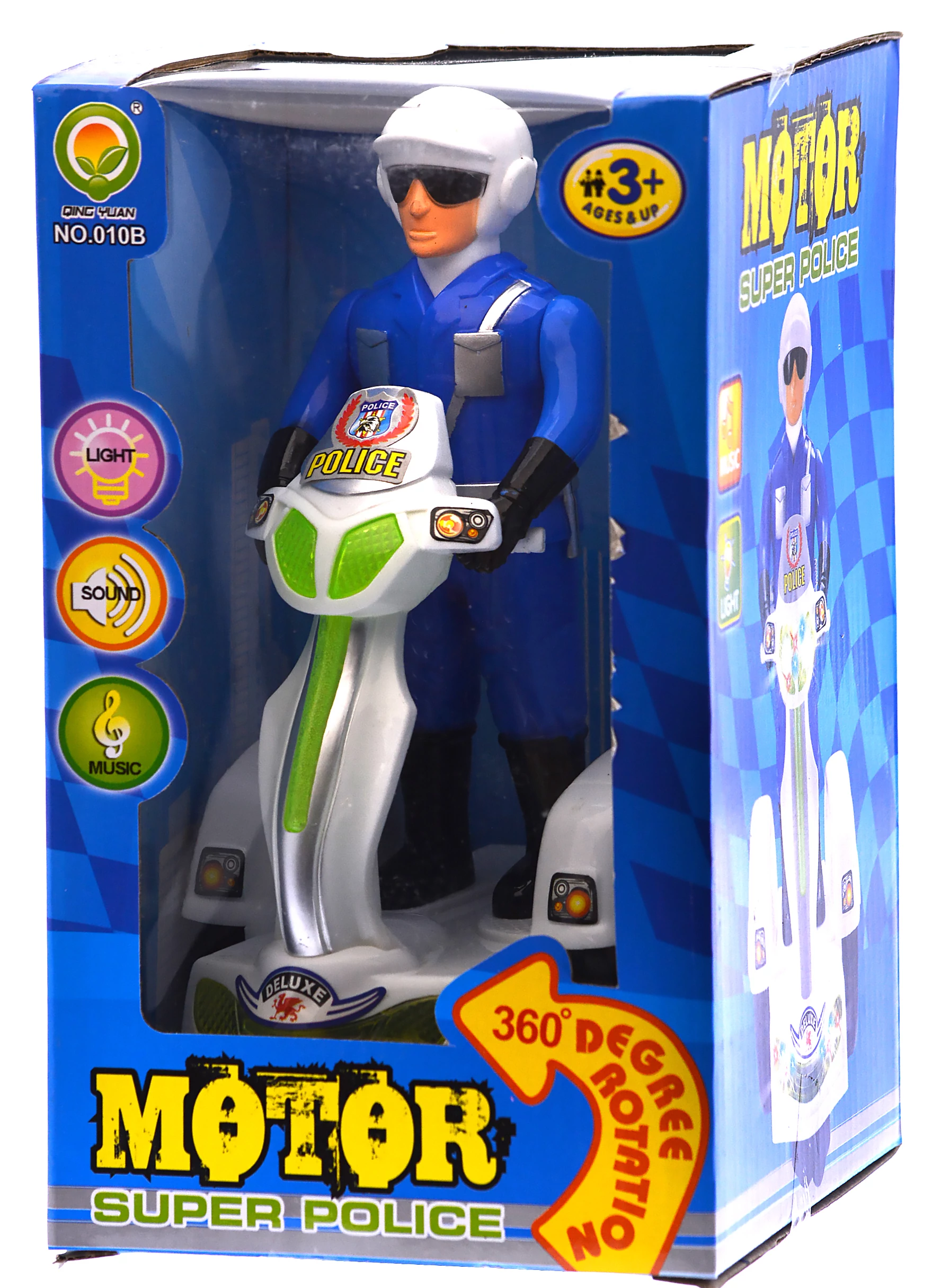 Rendőr figura + balance roller, elektromos, bolygóker., hang+fény, 14x23cm dobozos