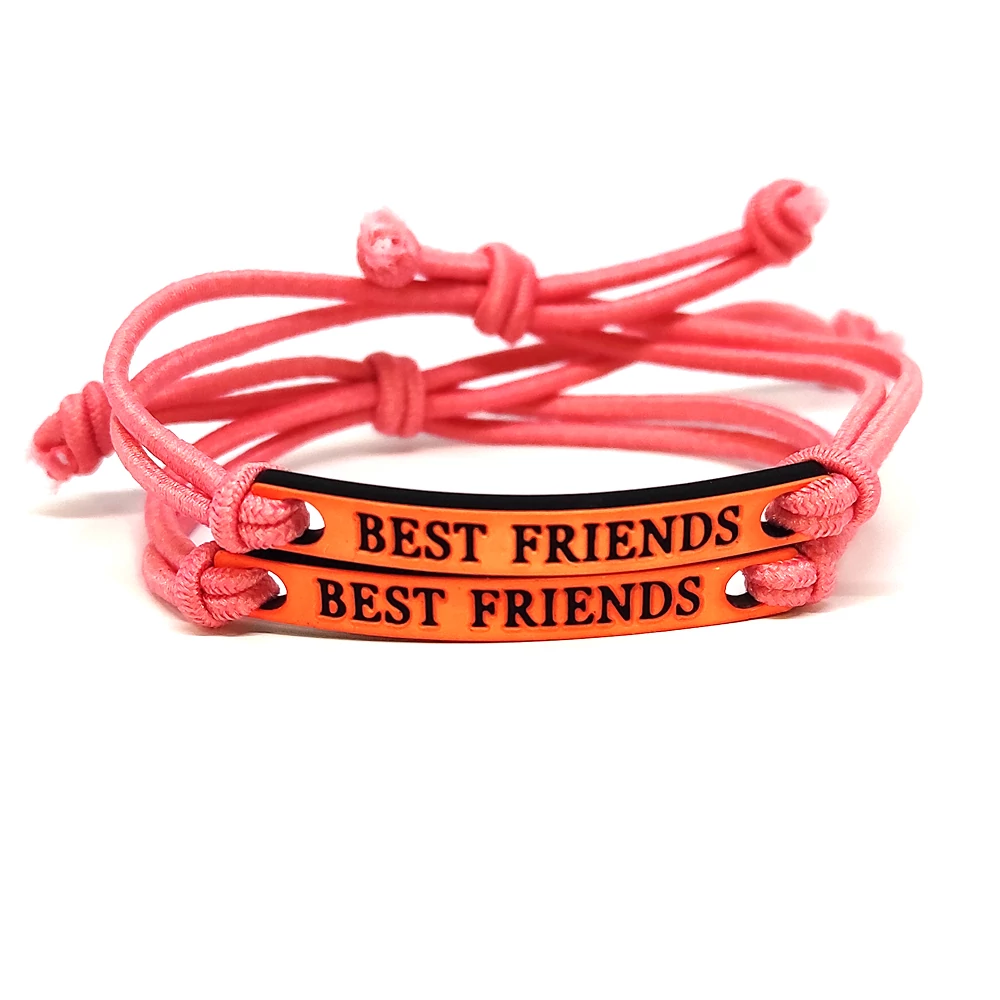 Best Friends (Legjobb Barátok) páros szövet karkötő, mályva