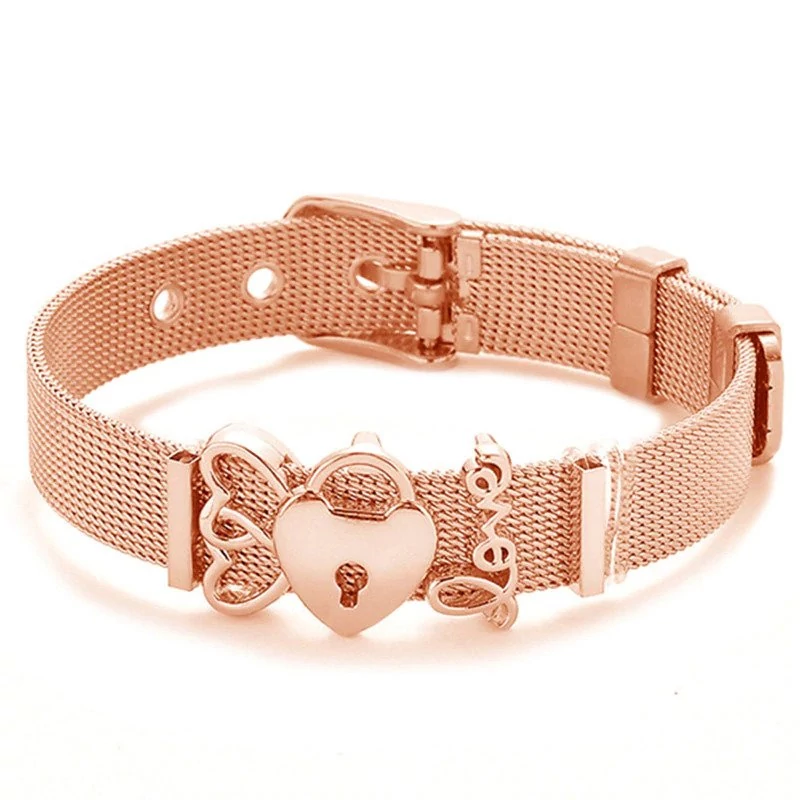 Pandora Reflexions stílusú nemesacél női karkötő, rose gold