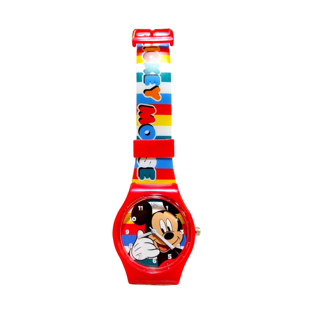 Disney Mickey Karkötőóra fémdobozban - piros (eredeti)